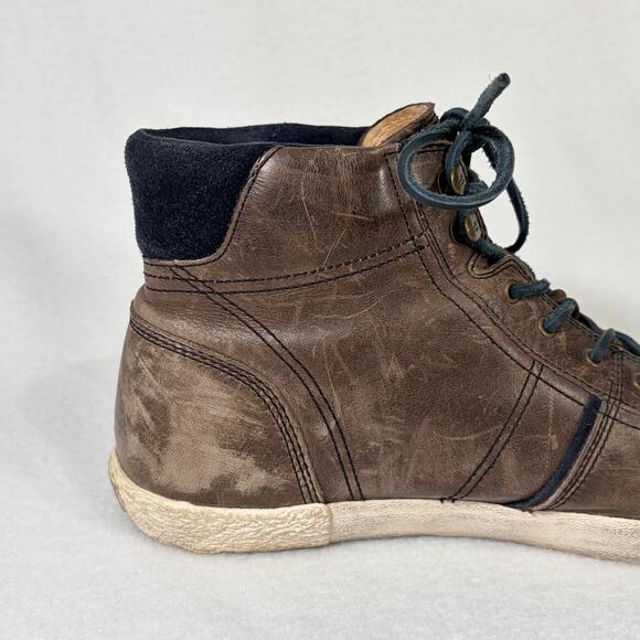 Frye Bedford High Top Leather Sneakers Mens 11 Brown Skater Grunge Steampunk main image 9